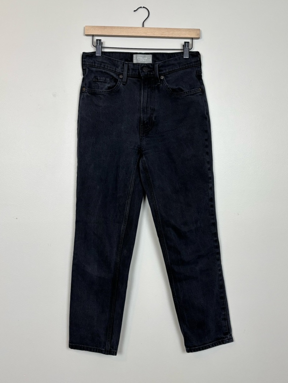 Everlane The Original Cheeky Jean Organic Cotton Crop Womens 26 in Black